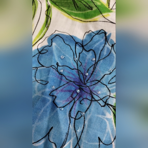 Carole Little Floral A-Line Skirt with Multicolor Design - Picture 6 of 6